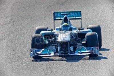 Papier peint  JEREZ DE LA FRONTERA, ESPAGNE - Feb 10: Nico Rosberg de courses Mercedes F1 sur session de formation le 10 Février 2011, à Jerez de la Frontera, Espagne