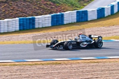 Papier peint  JEREZ DE LA FRONTERA, SPAIN - DEC 04: Alex Wurz of McLaren Mercedes F1 races during a training session on December 04, 2004, in Jerez de la Frontera, Spain