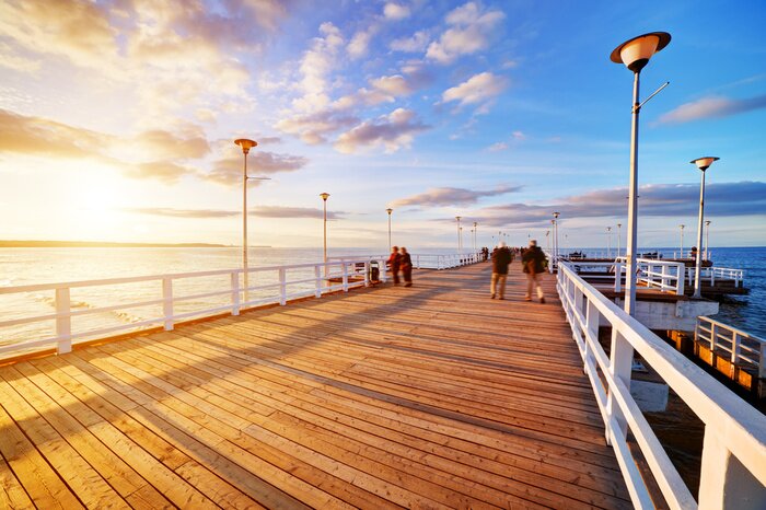 Papier peint  Jetée à Dantzig sous le soleil