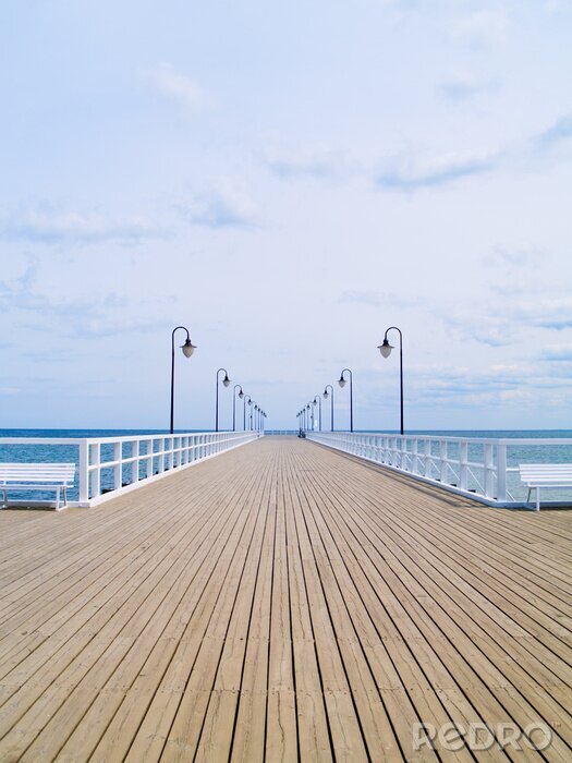 Papier peint  Jetée en bois sur la mer Baltique