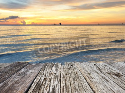 Papier peint  Jetée et coucher de soleil aux Philippines