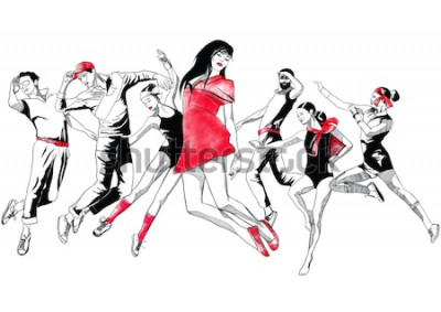 Papier peint  Jeunes qui dansent