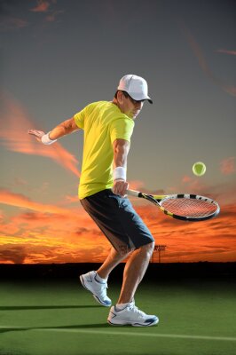Papier peint  Joueur de tennis avec une balle