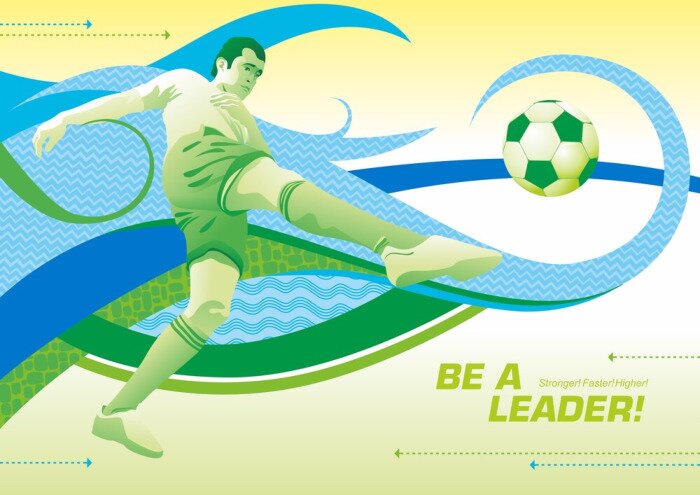 Papier peint  Joueur en action vintage