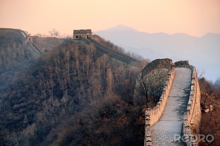 Papier peint  Journée d'hiver sur la Muraille de Chine