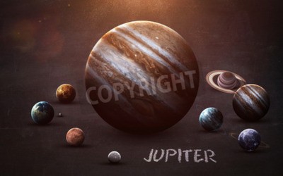Papier peint  Jupiter et les autres planètes du système solaire