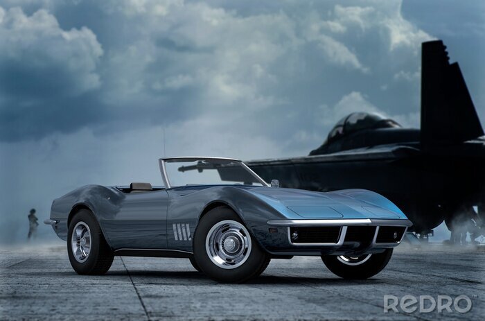 Papier peint  Klassischer US Sportwagen