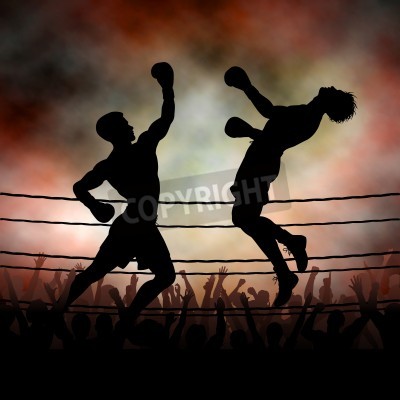 Papier peint  Knock-out pendant le combat