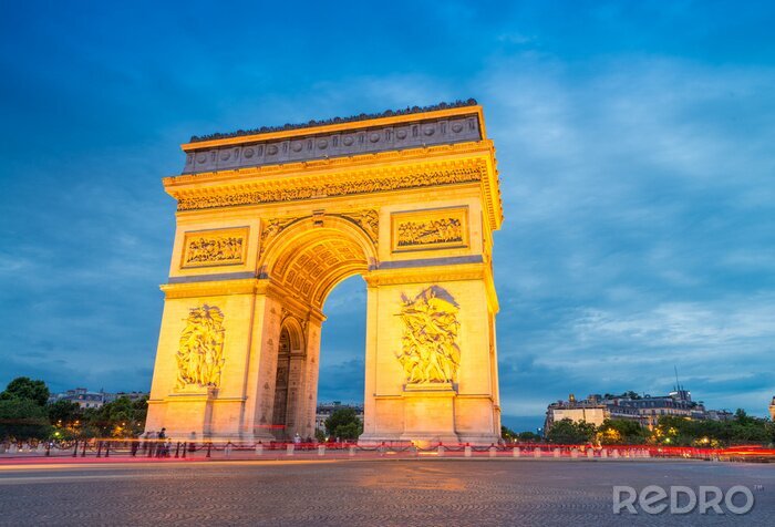Papier peint  L'Arc de Triomphe éclairé à Paris