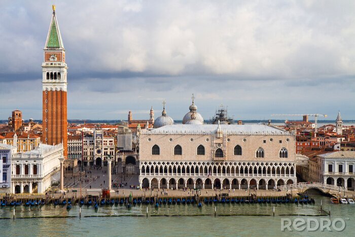Papier peint  L'architecture vénitienne vue du ciel