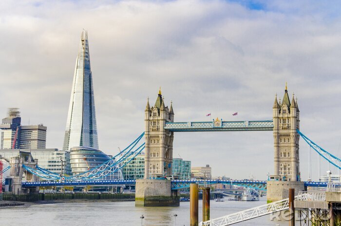 Papier peint  L'éclat et le Tower Bridge sur la Tamise à Londres, Royaume-Uni