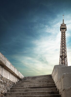 Papier peint  L'escalier menant à la Tour Eiffel
