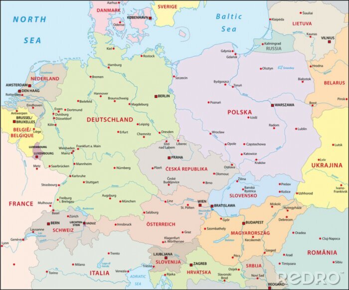 Papier peint  L'Europe centrale, l'Europe centrale