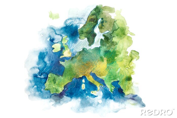 Papier peint  L'Europe sur la carte