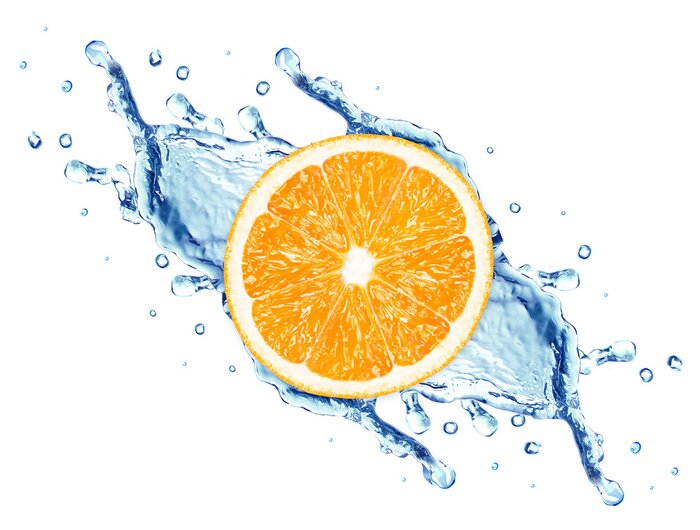 Papier peint  L'orange dans l'eau