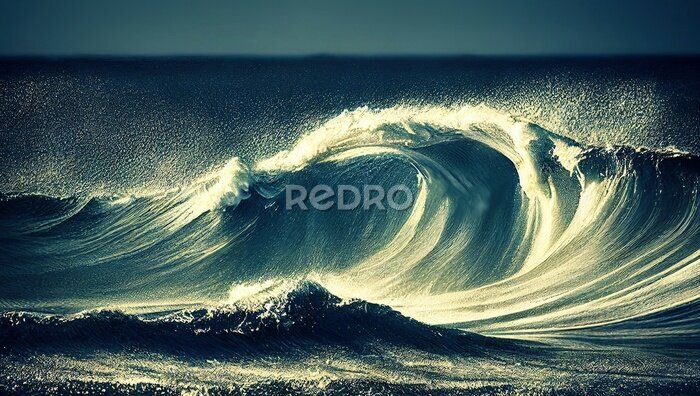 Papier peint  La beauté des vagues de la mer