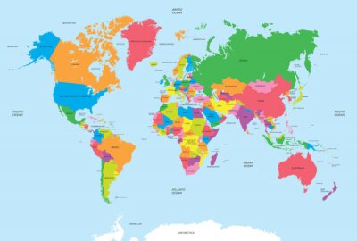 La carte politique du vecteur du monde