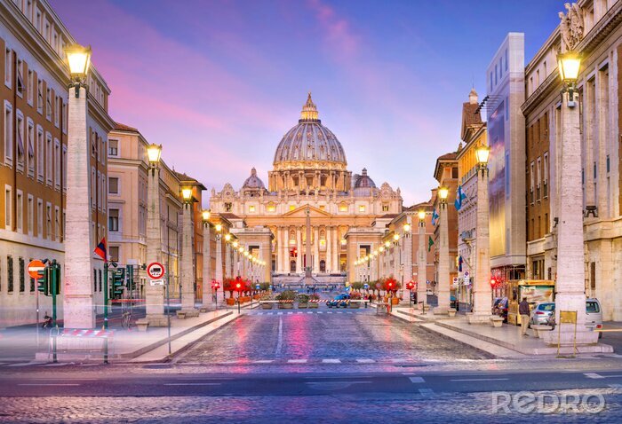 Papier peint  La cathédrale Saint Pierre à Rome