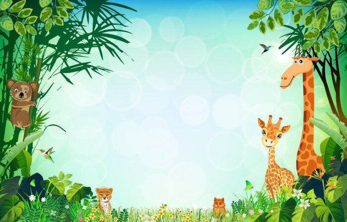 Papier peint  La jungle pour les enfants
