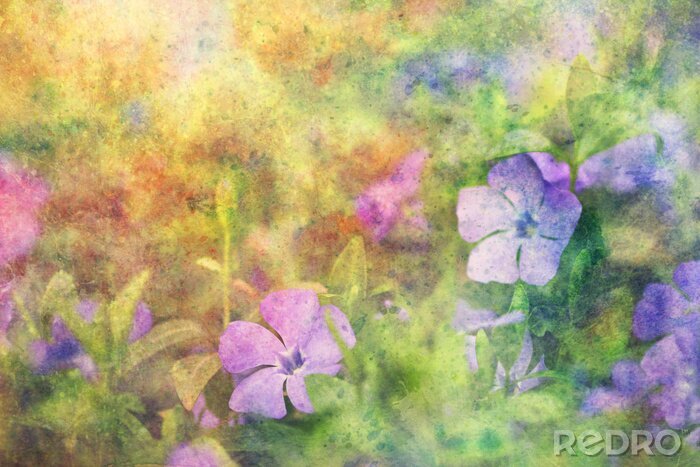 Papier peint  La nature peinte aux pastels