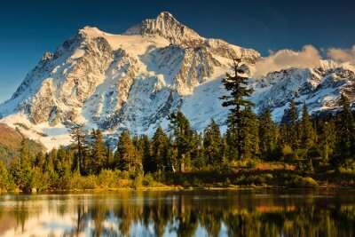 Papier peint  La neige sur les montagnes