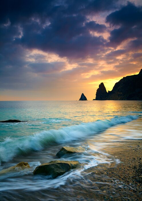 Papier peint  La plage de Stony et l'océan