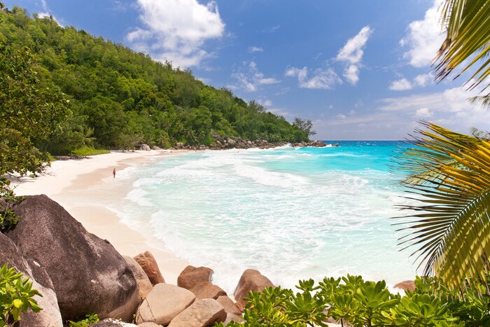 Papier peint  La plage du Paradis aux Seychelles