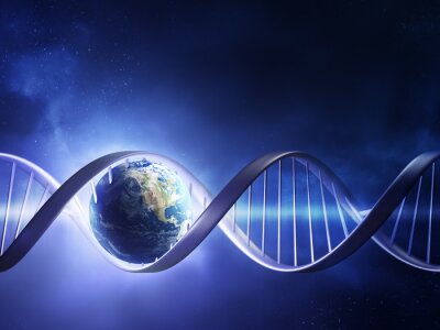 Papier peint  La planète Terre sur l'ADN