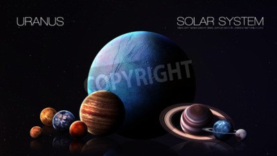 Papier peint  La planète Uranus dans le système solaire