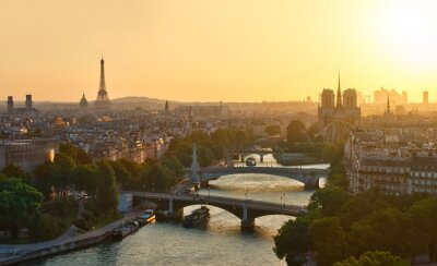 Papier peint  La Seine aux rayons du soleil