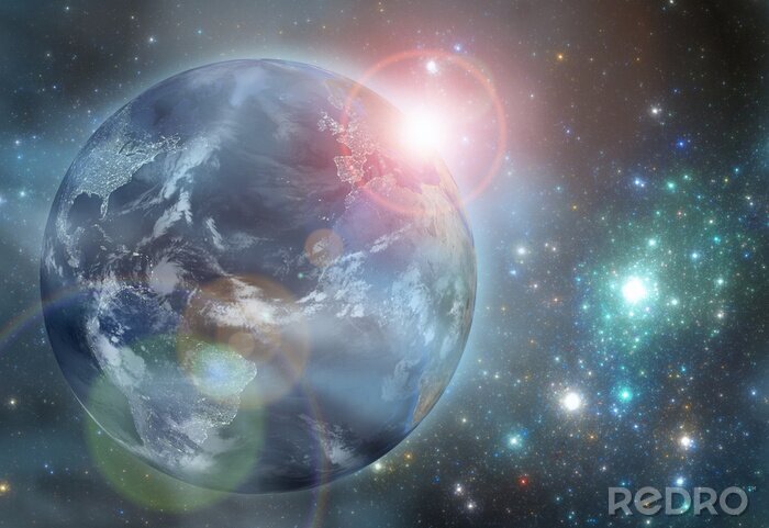 Papier peint  La Terre dans l'espace