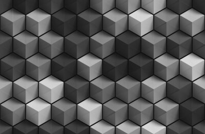Papier peint  La texture grise des blocs 3D géométriques