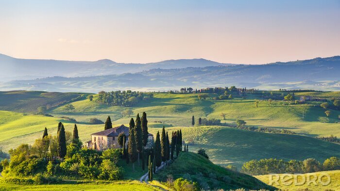 Papier peint  La Toscane dans le paysage