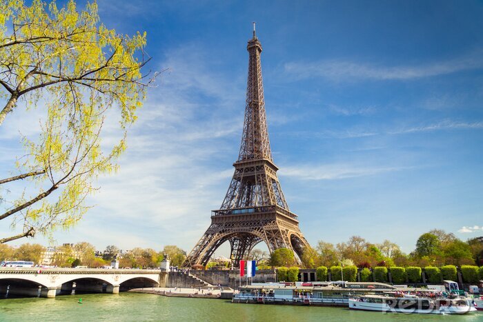 Papier peint  La Tour Eiffel au printemps