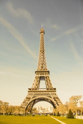 Papier peint  La Tour Eiffel au soleil