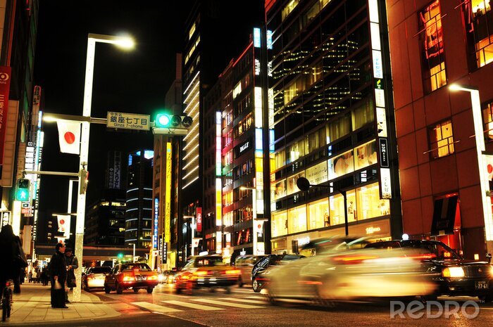 Papier peint  La vie nocturne à Tokyo