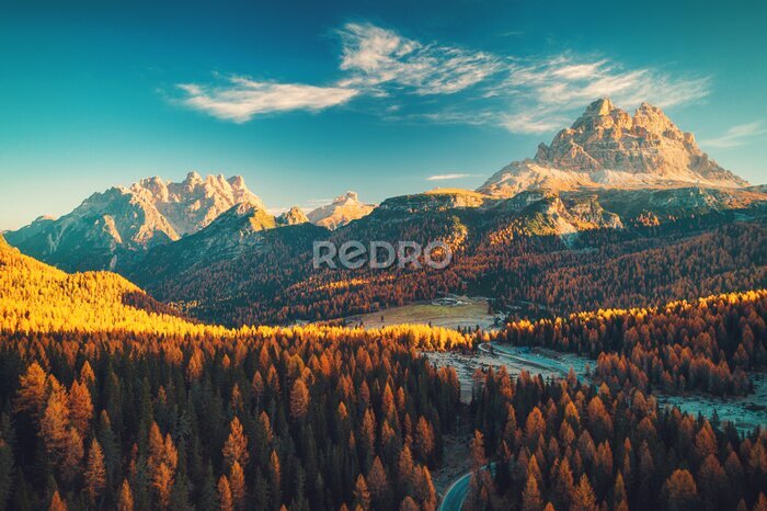 Papier peint  Lac Antorno dans les Dolomites