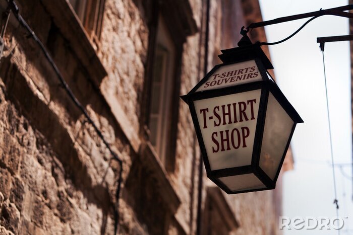 Papier peint  Lampadaire et publicité