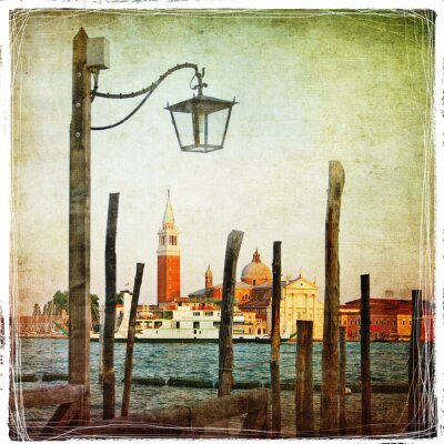 Papier peint  Lampadaire près d'une passerelle à Venise