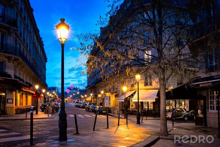 Papier peint  Lampadaires dans les rues de Paris