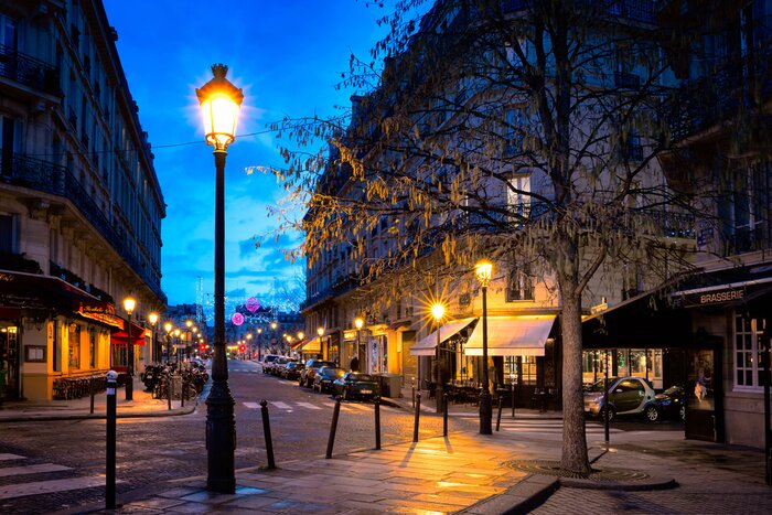 Papier peint  Lampadaires dans les rues de Paris
