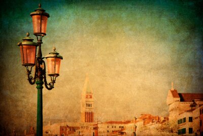Papier peint  Lanternes à Venise style peinture