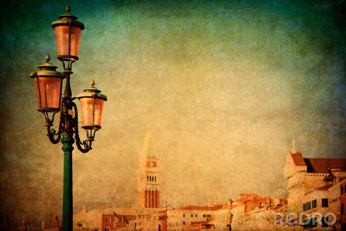 Papier peint  Lanternes à Venise style peinture