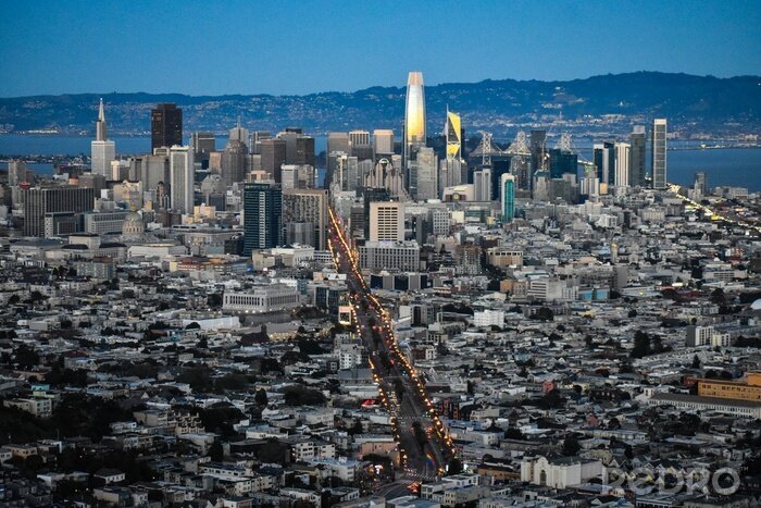 Papier peint  Large panorama de San Francisco