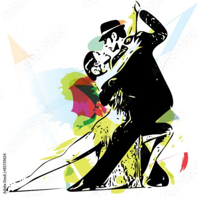 Papier peint  Latino Dancing couple