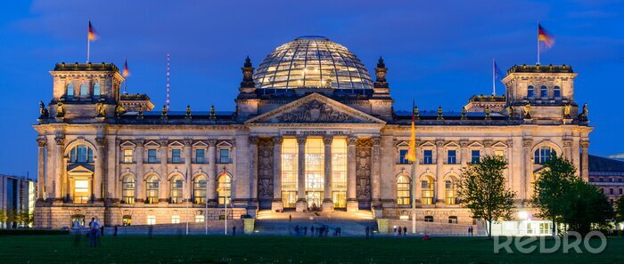 Papier peint  Le bâtiment du Reichstag le soir