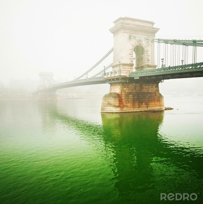 Papier peint  Le célèbre Pont des Chaînes à Budapest, Hongrie