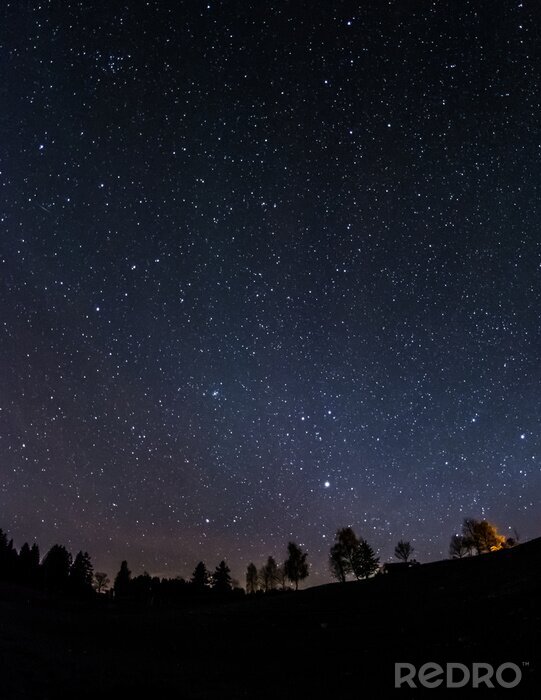 Papier peint  Le contour de l'horizon contre les étoiles