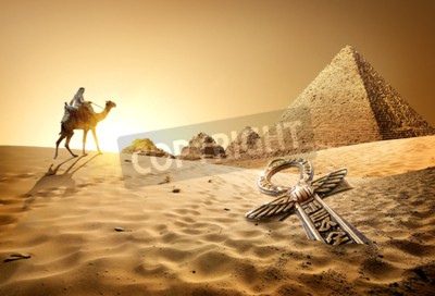 Papier peint  Le désert des pyramides et l'Égypte