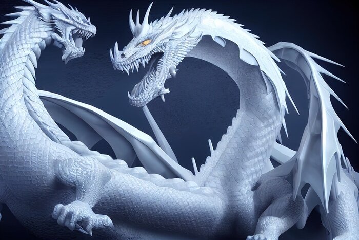 Papier peint  Le dragon blanc